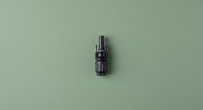 Minimalist MC4 solar cable connector renewable energy stock