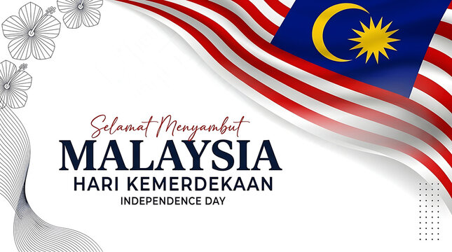 Celebrate Malaysia Independence Day and Hari Kemerdekaan with this Jalur Gemilang Wavy Flag Design for Merdeka and National Day