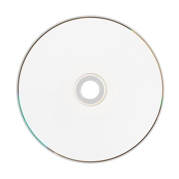 White CD DVD disc media png isolated on transparent background