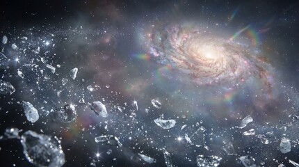 Fototapeta premium A classic wide-field composition that uses foreground elements to provide scale to the vastness of the swirling celestial matter.