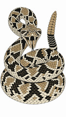 Obraz premium Diamond Back Rattlesnake, scalable vector 