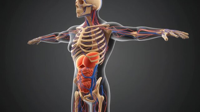 Human 3D Medical Animation Exploring the Gut Brain Connection