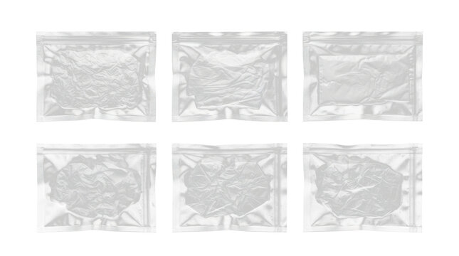 Crumpled Paper in Transparent Plastic Bags