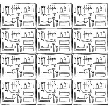seamless pattern of houses