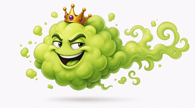Funny Green Smoke Monster Mascot
