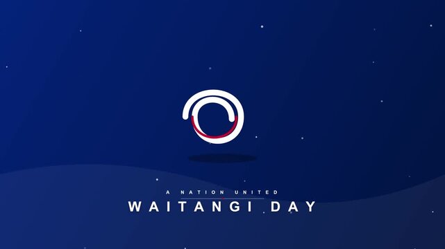 Abstract Graphic Elements Forming and Displaying Text on Dark Blue Background