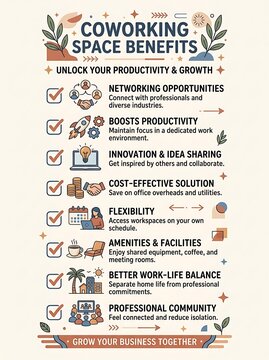 Benefits of coworking spaces for productivity and business growth