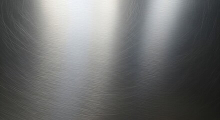 Obraz premium Brushed metal texture background with light reflection for industrial concepts