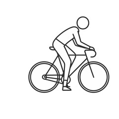 Obraz premium Cyclist riding a bicycle