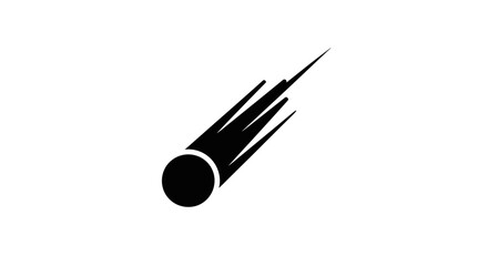 Black Meteorite or Asteroid Icon. © Imah