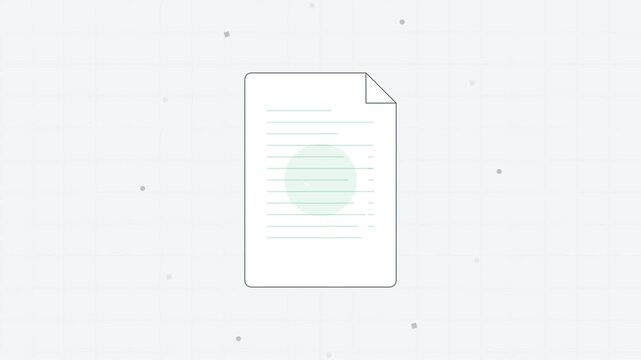 Tax Document Processing Icon Animation