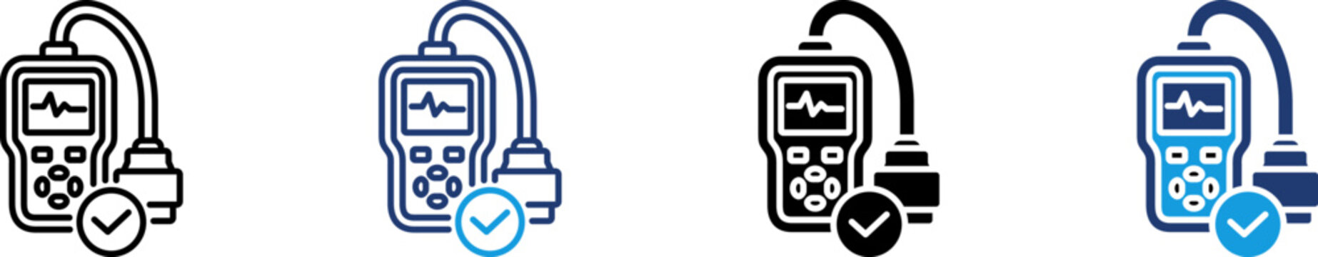 Diagnostics icon set multiple style collection