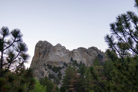 Mount Rushmore National Monument at sunset