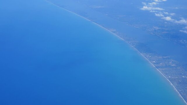 Aerial view of Tampa Bay, clearwater, Saint Petersburg, and Tampa  in Florida