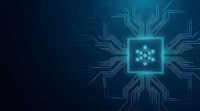 3D holographic quantum computing processor with central quantum core representing advanced computational technology and innovation