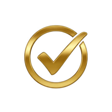 Gold checkmark icon for success or approval