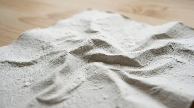 Close up of white powder texture with soft lighting and shallow depth of field.