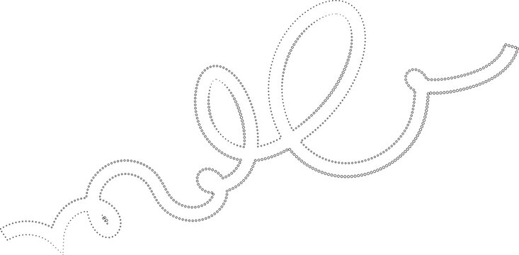 Spiral and swirl dashed line icon. Design decoration