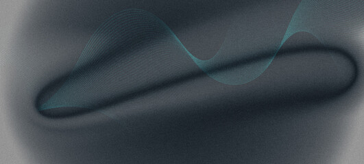 Obraz premium Technology Communication Background with Dynamic Particle Lines and Glowing Abstract Mesh Wave