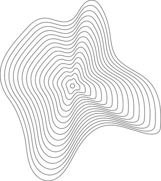 Circle white liquid shape with blend line. Technology concept design