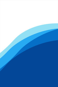 Blue river ocean wave layer vector background illustration