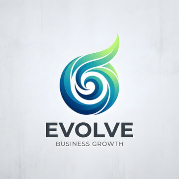 Evolve Business Logo &ndash; Growth, Transformation and Sustainable Innovation Symbol