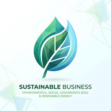 Sustainable Business Leaf Logo &ndash; Green Innovation and Eco Friendly Corporate Identity