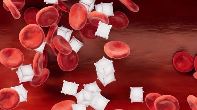 Blood vessel with biological and medical concept, 3d rendering.
