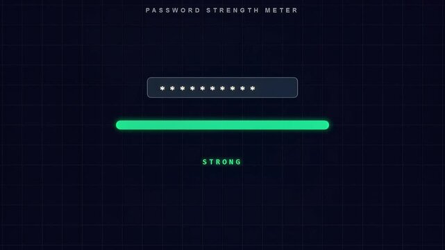 Password entry interface showing weak security strength