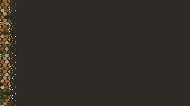 Abstract dark background with a colorful border on the left side.