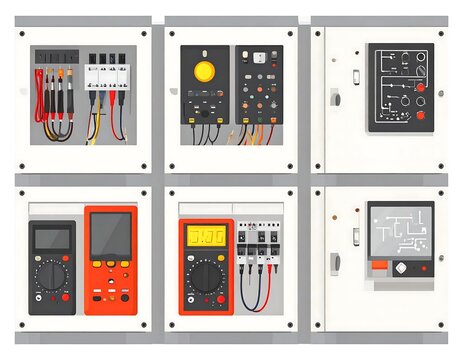 Collection of nine diverse digital device screens displaying various applications.