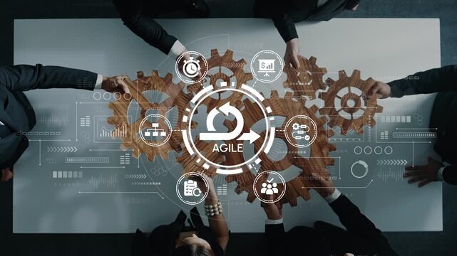 Team Collaboration in Agile Project Management Using Gears and Digital Graphics to Represent Workflow and Efficiency in Business Operations. Entropy.