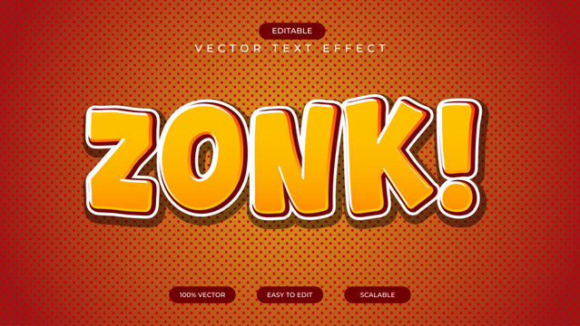 Zonk 3d editable text effect