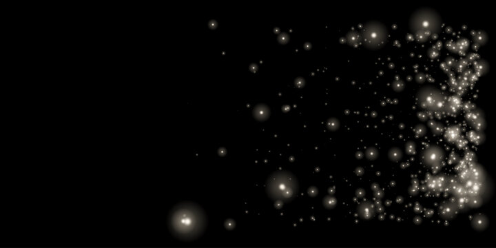 Cosmic glow on a black background. Flickering light points.