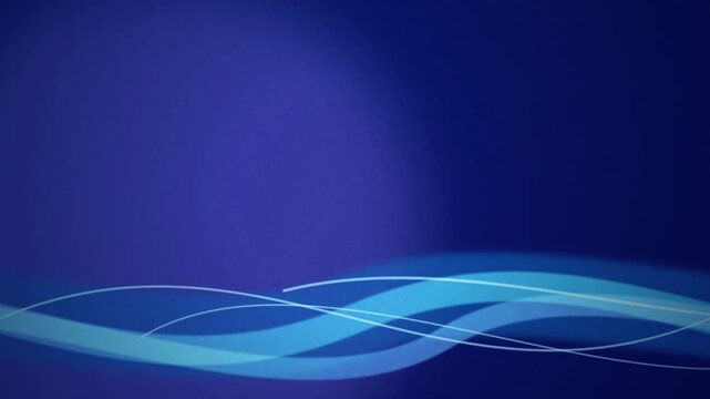 Blue light waves flow horizontally in a seamless loop