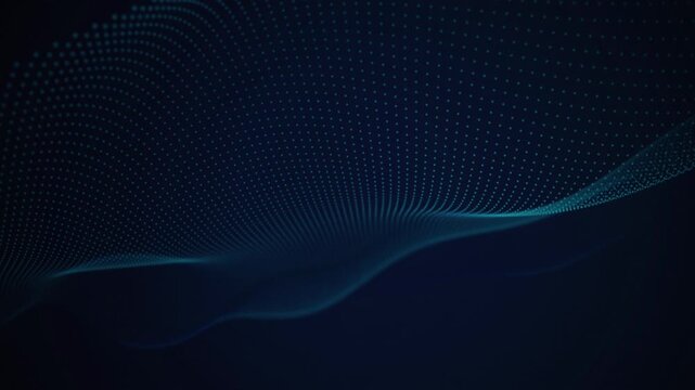 Glowing cyan particles flow in a gentle seamless loop