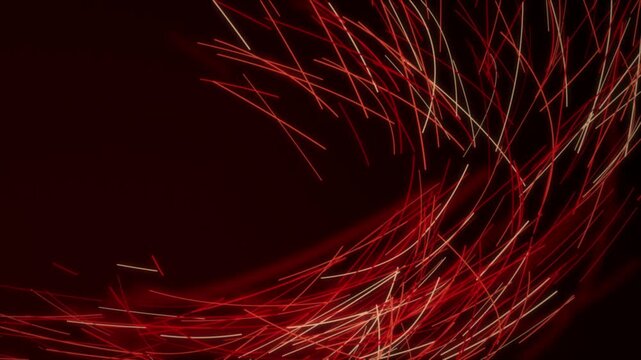 Glowing fiber optic lines sweep across the screen in a seamless loop