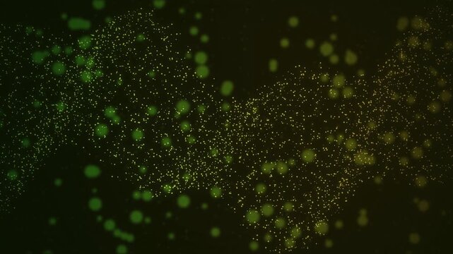 Glowing micro particles and soft bokeh drift in a seamless loop
