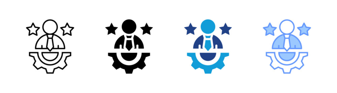 Talent icon set multiple style collection