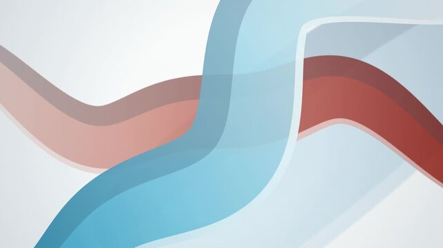 Minimalist ribbon bands flow horizontally in a seamless loop