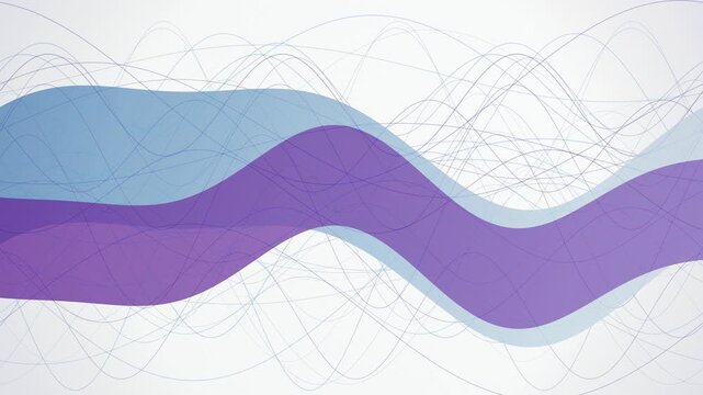 Purple and light blue wavy bands drift in a seamless loop