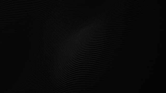 Thin wavy lines ripple across a dark background in a seamless loop