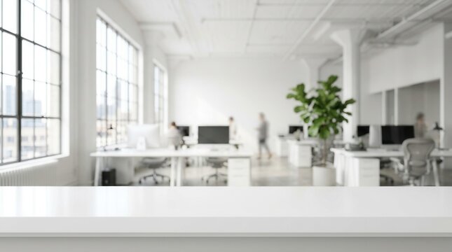 White architecture building in a blurry image.
