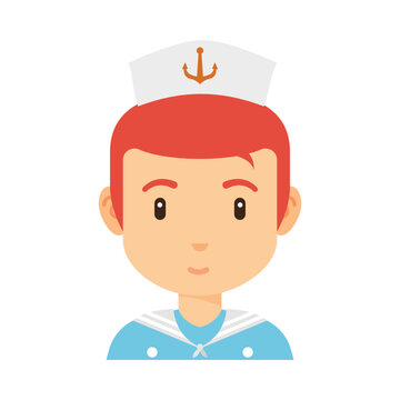 Sailor Man Avatar Flat Icon