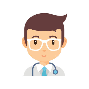 Doctor Man Avatar Flat Icon