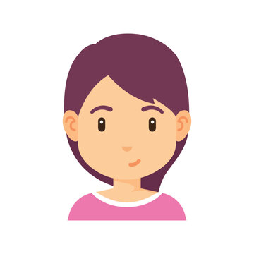 Woman Pink Tshirt Avatar Flat Icon