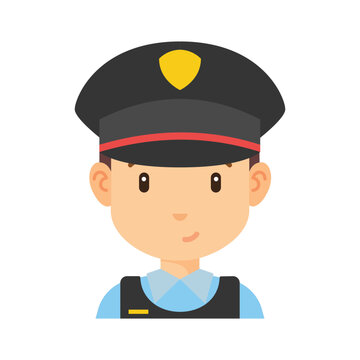 Traffic Police Avatar Flat Icon