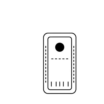 Simple Icon of a Vertical Rectangle with Elements