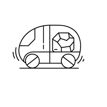 Stylized car with cargo
