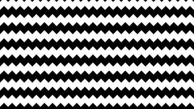 Hypnotic black and white chevron pattern scrolling vertically